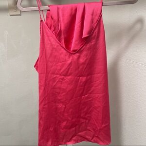 Hot Pink Satin Pijama Set